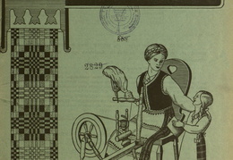 Tautinio stiliaus viršelis. Moteris.-1935, nr. 1, p. viršelis.