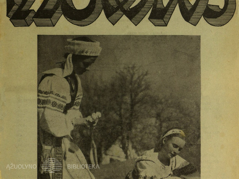 Tautinio stiliaus viršelis. Moteris.-1938, nr. 12, p. viršelis.