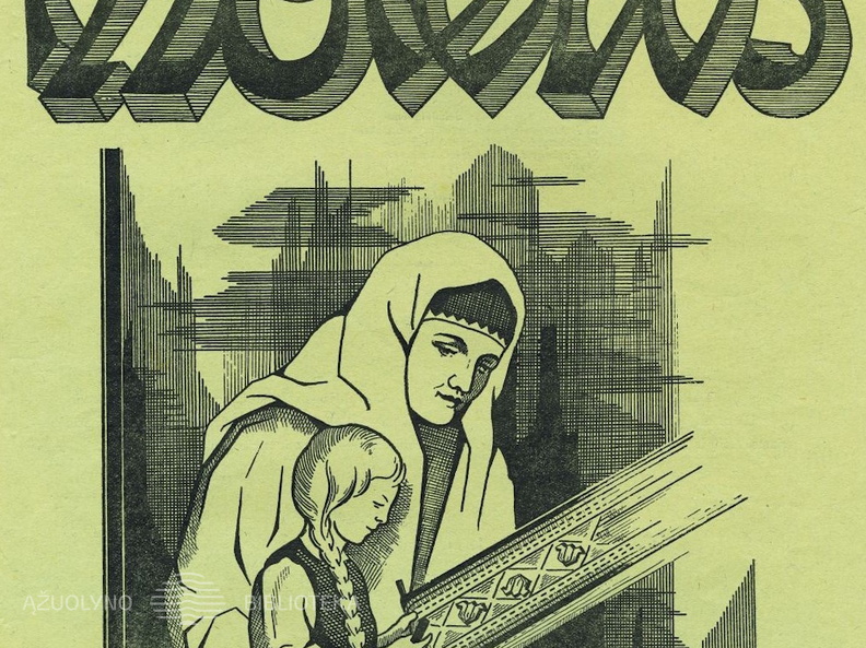 Tautinio stiliaus viršelis. Moteris.-1938, nr. 18, p. viršelis.