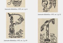 Liaudiško ornamento elementų turinčios inicialinės raidės 