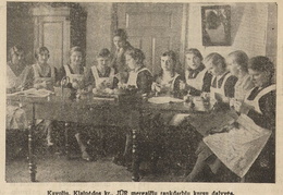 JŪR rankdarbių kursai Kavolių km., Klaipėdos kr. Jaunasis ūkininkas.-1933, nr. 51, p. 235.