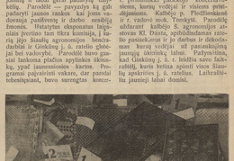 Nusisekusi paroda. Jaunasis ūkininkas.-1933, nr. 14, p. 54.