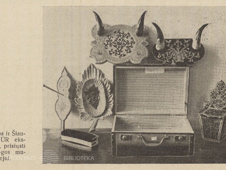 Eksponatai JŪR Sąjungos muziejuj. Jaunasis ūkininkas.-1937, nr. 1, p. 7.