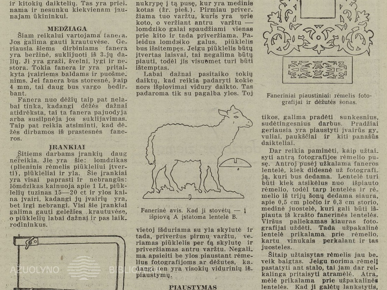 Rankdarbiai jauniesiems ūkininkams. Jaunasis ūkininkas.-1940, nr. 25, p. 390.