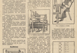 ŽŪR informacinis straipsnis apie audimą ir mezgimą. Jaunasis ūkininkas.-1934, nr. 52, p. 273.