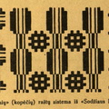 Rašto schema iš knygos „Sodžiaus menas. „Rinktiniai“ audiniai“. Moteris.-1928, nr. 6-7, p. 12.