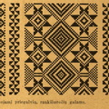 Rašto schema iš knygos „Sodžiaus menas. „Rinktiniai“ audiniai“. Moteris.-1928, nr. 8-9, p. 8.