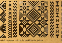 Rašto schema iš knygos „Sodžiaus menas. „Rinktiniai“ audiniai“. Moteris.-1928, nr. 8-9, p. 8.