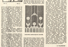 Tautinio stiliaus tinklinės užuolaidos. Jaunasis ūkininkas.-1938, nr. 38, p. 597