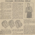 Etnizuota apranga. Jaunųjų ūkininkių rūbai (straipsnio pradžia). Jaunasis ūkininkas.-1936, nr. 3, p. 12.
