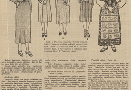 Jaunųjų ūkininkių rūbai. Jaunasis ūkininkas.-1936, nr. 5, p. 23.