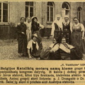 Jadvyga Drungaitė ir Ona Narušytė su tautiniais drabužiais Belgijoje. Moteris.-1937, nr. 15, p. titulinis.