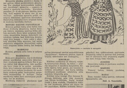 A. Tamošaičio straipsnis apie zanavykių tautinį kostiumą. Jaunasis ūkininkas.-1938, nr. 10, p. 149.