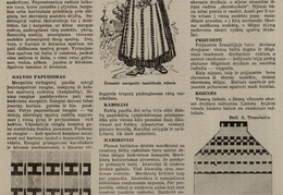 A. Tamošaičio straipsnis apie žemaičių tautinį kostiumą. Jaunasis ūkininkas.-1938, nr. 5, p. 68.