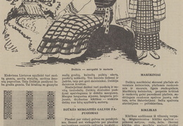 A. Tamošaičio straipsnis apie dzūkių tautinį kostiumą (straipsnio pradžia). Jaunasis ūkininkas.-1938, nr. 8, p. 116.