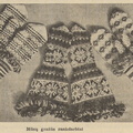 Raštuotos pirštinės ilgais riešais. Jaunasis ūkininkas.-1939, nr. 33, p. 523.