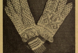 Puošnios pirštuotos pirštinės. Moteris.-1939, nr. 23-24, p. 311.