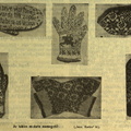 Raštuotos pirštinės su tekstu ir valstybine simbolika. Moteris.-1933, nr. 2, p. 29.