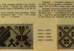 Tautinio stiliaus mezginiai (straipsnio pabaiga). Moteris.-1939, nr. 1, p. 8.