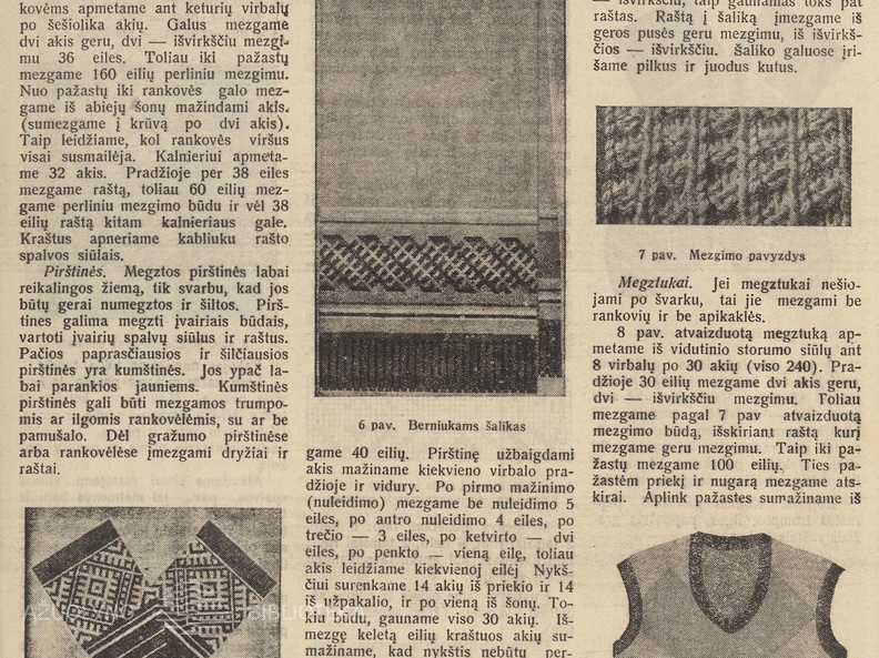 Tautinio stiliaus mezginiai berniukams (straipsnio tęsinys). Jaunasis ūkininkas.-1935, nr. 5, p. 27.