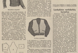 Tautinio stiliaus megztiniai. Kvietimas lankyti rankdarbių kurselius. Jaunasis ūkininkas.-1938, nr. 33, p. 516.