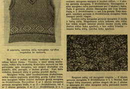 Tautinio stiliaus liemenė. Moteris.-1938, nr. 19, p. 320.