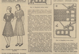Tautinio stiliaus lininiai mergaičių drabužiai. Jaunasis ūkininkas.-1939, nr. 18, p. 28.