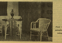 Tautinio stiliaus interjeras. Moteris.-1938, nr. 13-14, p. 236.