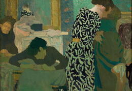 Eduaras Viujaras. Gėlėta suknelė. 1891 m.