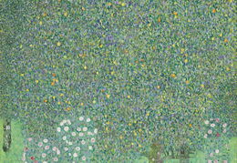 Gustavas Klimtas. Rožių krūmai po medžiais. Apie 1905 m.
