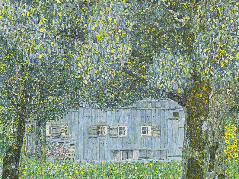 Gustavas Klimtas. Sodyba Buchberge. 1911 m.