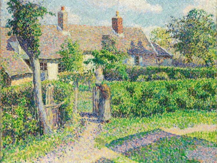 Kamilis Pisaro. Valstiečių namai, Eragny. 1887 m.