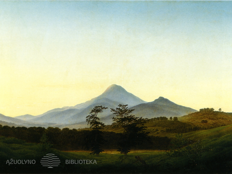 Kasparas Davidas Frydrichas. Bohemijos kraštovaizdis. Apie 1808 m.