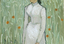 Vincentas van Gogas. Baltai apsirengusi mergina. 1890 m.