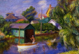 Williamas Glackensas. Žalias valčių namelis. Apie 1922 m.