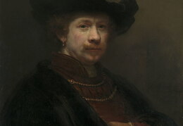 Rembrantas. Autoportretas su plokščia skrybėle. 1642 m.