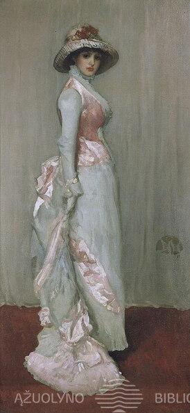 Džeimsas Vistleris. Noktiurnas su rožine ir pilka. Ledi Meaux portretas. 1881 m..jpg