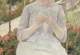 Merė Kasat. Mergaitė sode. 1880-82 m.