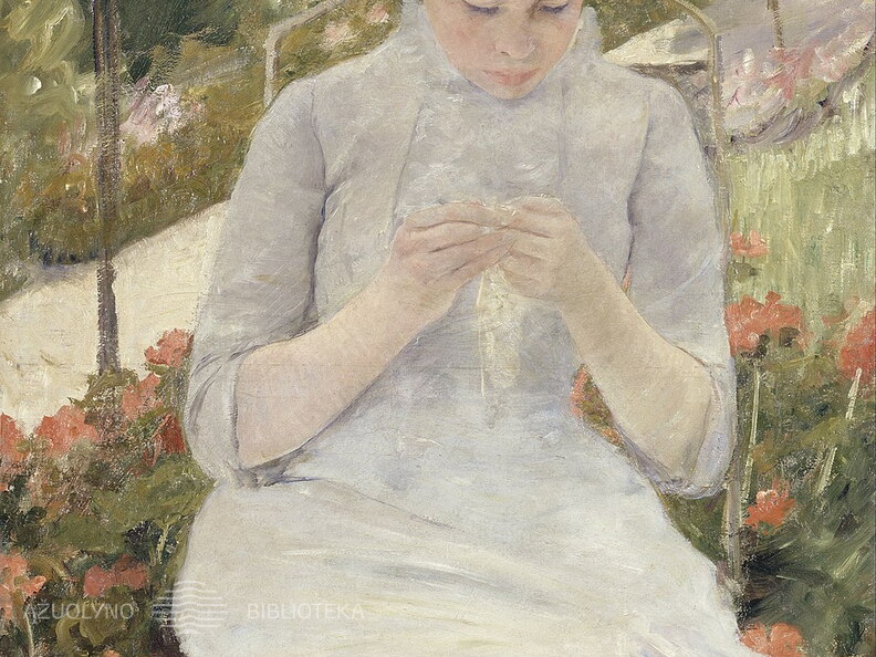 Merė Kasat. Mergaitė sode. 1880-82 m.