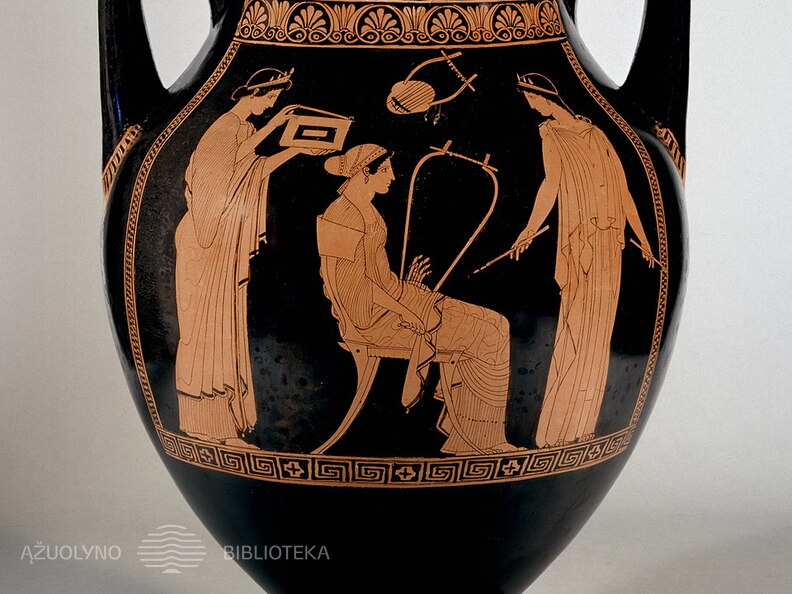 Amfora su muzikine scena. Senovės Graikija. Apie 460-450 m. pr. Kr.