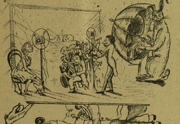 Karikatūra. Jeigu visi „radio zuikia“ mokėtų abonentinį mokestį... Paštininkų žodis.-1931, nr. 12, p. 29.