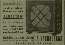 „Vienintelis atstovas Lietuvai A. Varnauskas“. Paštininkų žodis.-1931, nr. 12, p. nenumeruotas.
