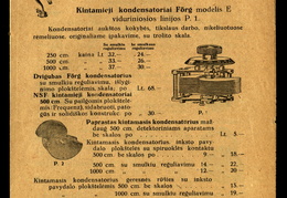 S. Brašiškio „Radio laboratorijos“ reklaminis leidinys. „Radio laboratorija: dalys ir medžiaga radio aparatams“: [reklama]. – Šiauliai: Savičo ir Šumkauskio spaustuvė, [1924].