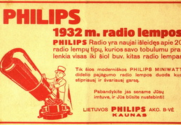 „...duoda kuo stipriausią ir švariausią garsą“. Bangos.-1932, nr. 10, p. nenumeruotas.