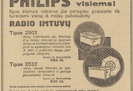 „Ilgus žiemos vakarus jūs patogiau praleisite...“ Mūsų rytojus.-1931, nr. 3, p. 10.