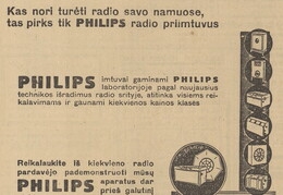„Vardas Philips Jums garantija“. Mūsų rytojus.-1931, nr. 12, p. 12.