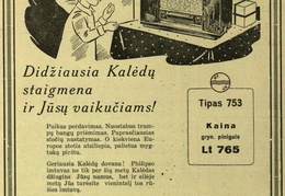 „Didžiausia Kalėdų staigmena ir Jūsų vaikučiams!“ Tautos ūkis.-1938, nr. 52, p. nenumeruotas.
