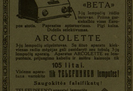 „Saugokitės falsifikatų“. Radio mėgėjas.-1927, nr. 1, p. nenumeruotas.