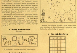 „Žiburėlyje“ pradedama galvosūkių skiltis „Pramogėlės“. Žiburėlis.-1933, nr. 11, p. 15.