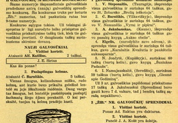 Skilties „Laisvajai valandėlei“ nauji galvosūkiai ir nr. 3 užduočių sprendimai. Žiburėlis.-1939, nr. 6, p. 95.